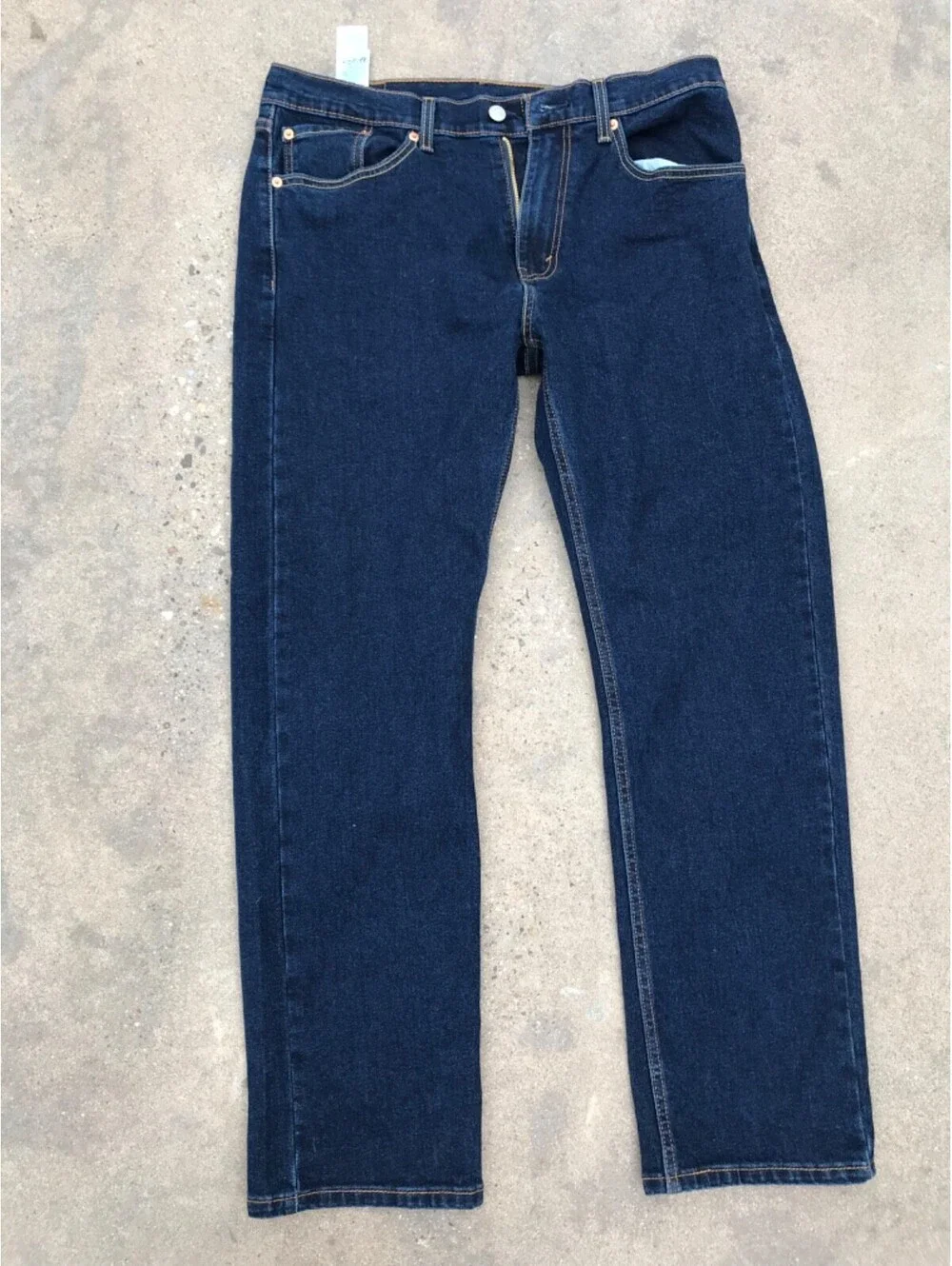 Levis 505 Jeans Mens 32x30 Dark Blue Denim Straight Leg Medium Wash Great Shape